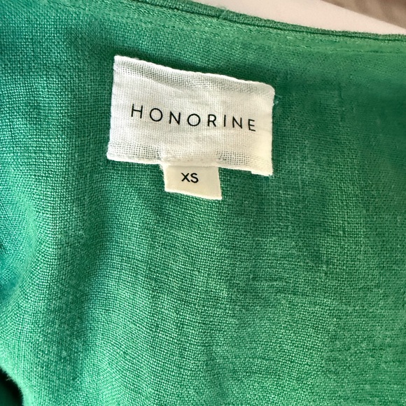 Honorine GREEN Wrap Linen Dress NEVER WORN - Picture 3 of 3